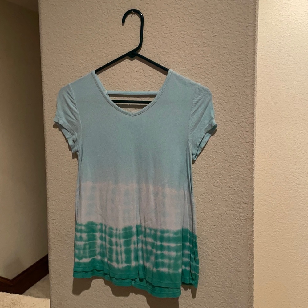 Justice Blue White and Turquoise top